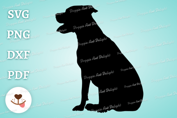 American Pit Bull Terrier Silhouette Svg