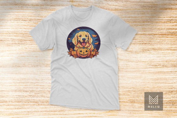 Cute Golden Retriever Dog Halloween