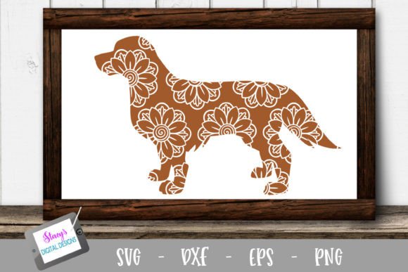 Dog Labrador with Mandala Pattern