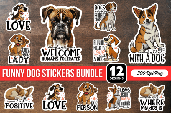 Fun Dog Stickers Bundle