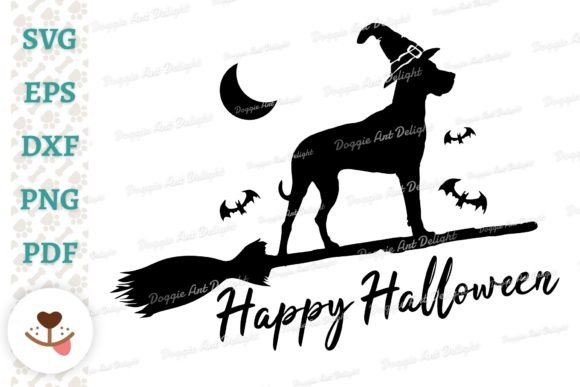 Happy Halloween Great Dane Dog Png Dxf