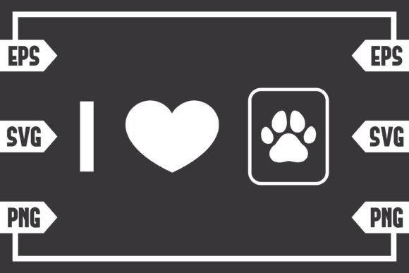 I Love Dog Paw
