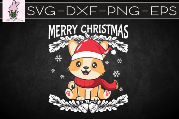 Merry Christmas Corgi Dog Xmas Santa