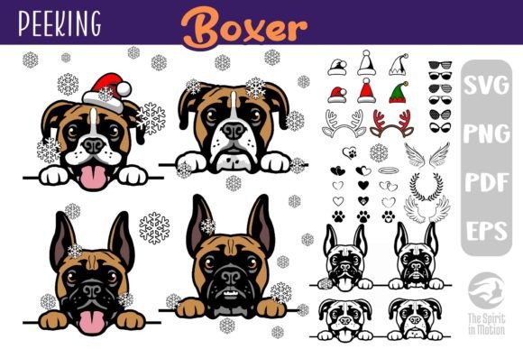 Peeking Boxer SVG for Embroidery