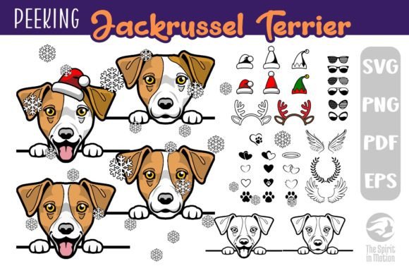 Peeking Jack Russel Terrier SVG