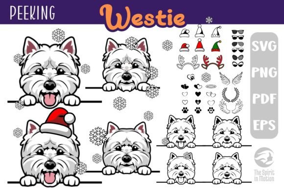 Peeking Westie SVG for Embroidery
