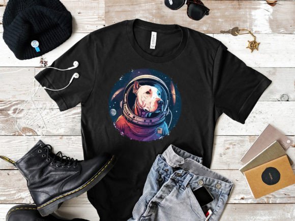 Pitbull Astronaut Dog Png Sublimation