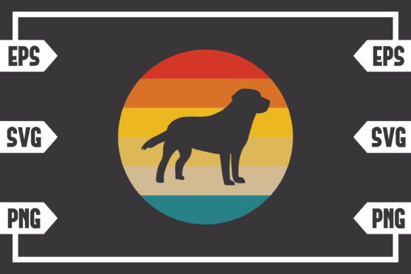 Retro Circle Dog